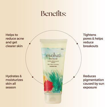 Moha Face Wash, Aloe Vera Gel & Herbal Scrub for Nourished and Bright Skin With Goodness Of Natural Herbs (100g - Combo Pack Of 3)